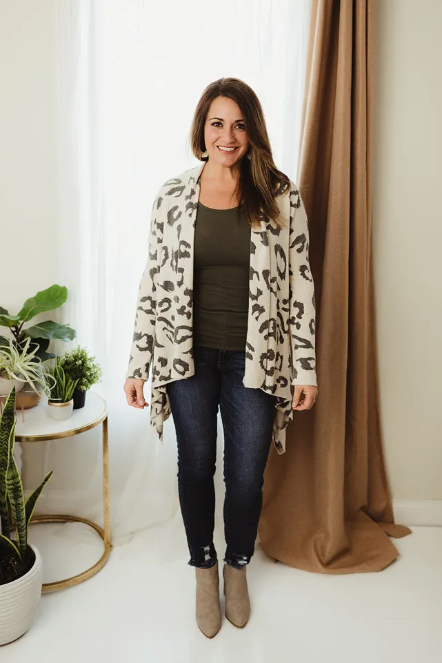 Animal Brushed Cardi