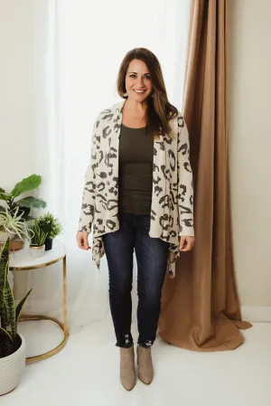 Animal Brushed Cardi