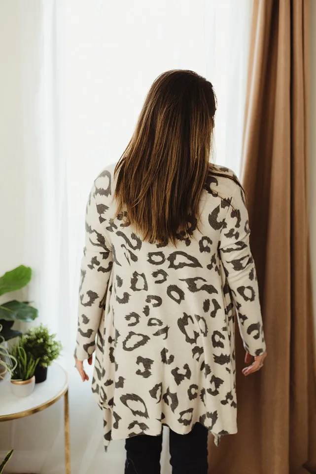 Animal Brushed Cardi