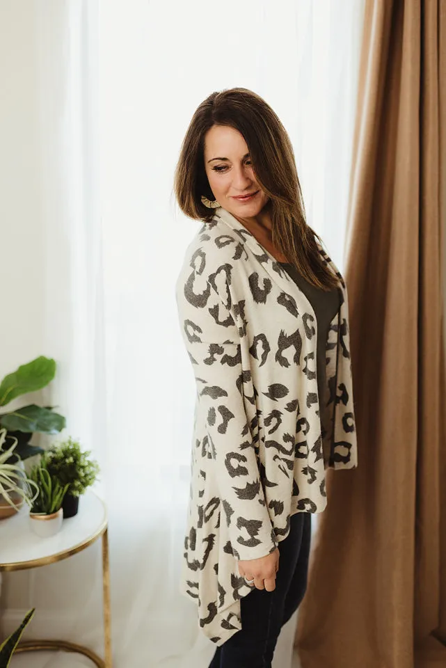 Animal Brushed Cardi