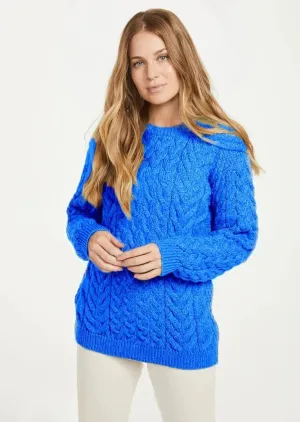 Aran Crew Neck Supersoft Sweater *Clearance* Large only