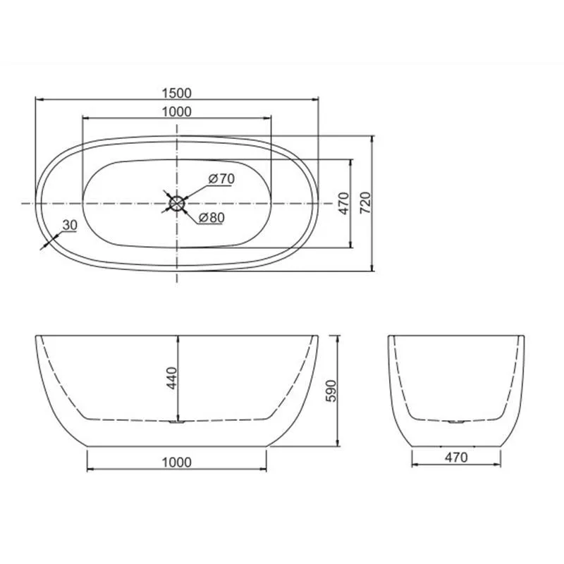 Belbagno Ally Freestanding Bath Tub