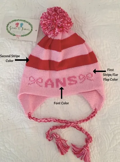 Big Bow Toboggan - Two Color Stripe