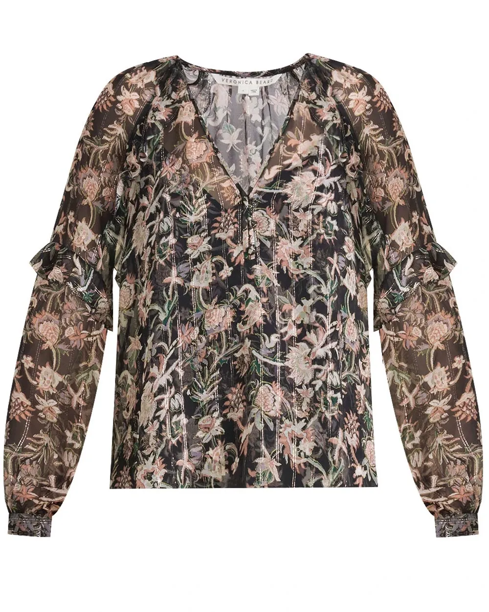 Black Floral Zanita Top