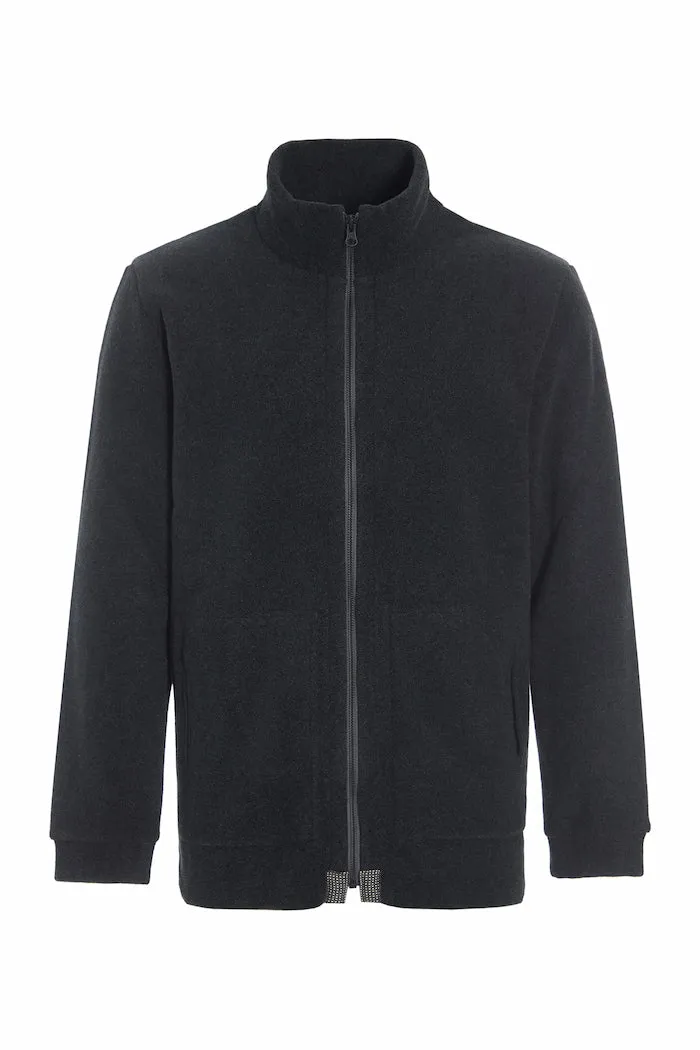 CARDIGAN ZIPPER - 1040C - SOFT BLACK