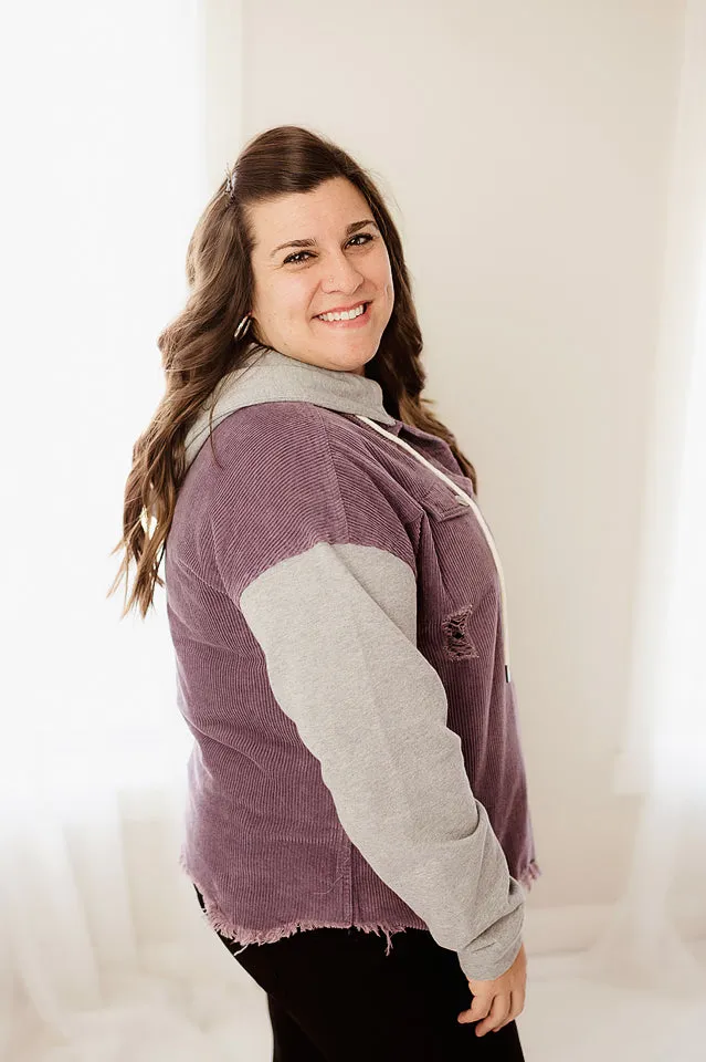 Corded Mixed Jacket