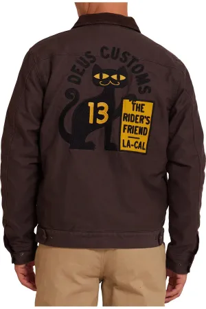 Deus Super Stitious Jacket In Choc Brown