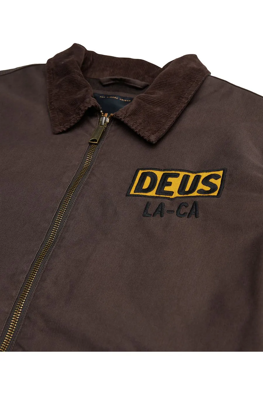 Deus Super Stitious Jacket In Choc Brown