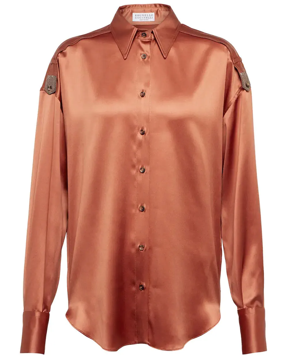 Earthenware Satin Silk Blouse