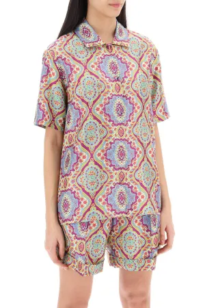Etro short-sleeved silk printed shirt