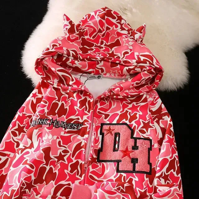 Flytonn-Super Thick Plush Embroidery Letter Coat Women Winter Warm Loose Jackets Harajuku Japanese Baseball Jersey Y2k Fashion Clothes