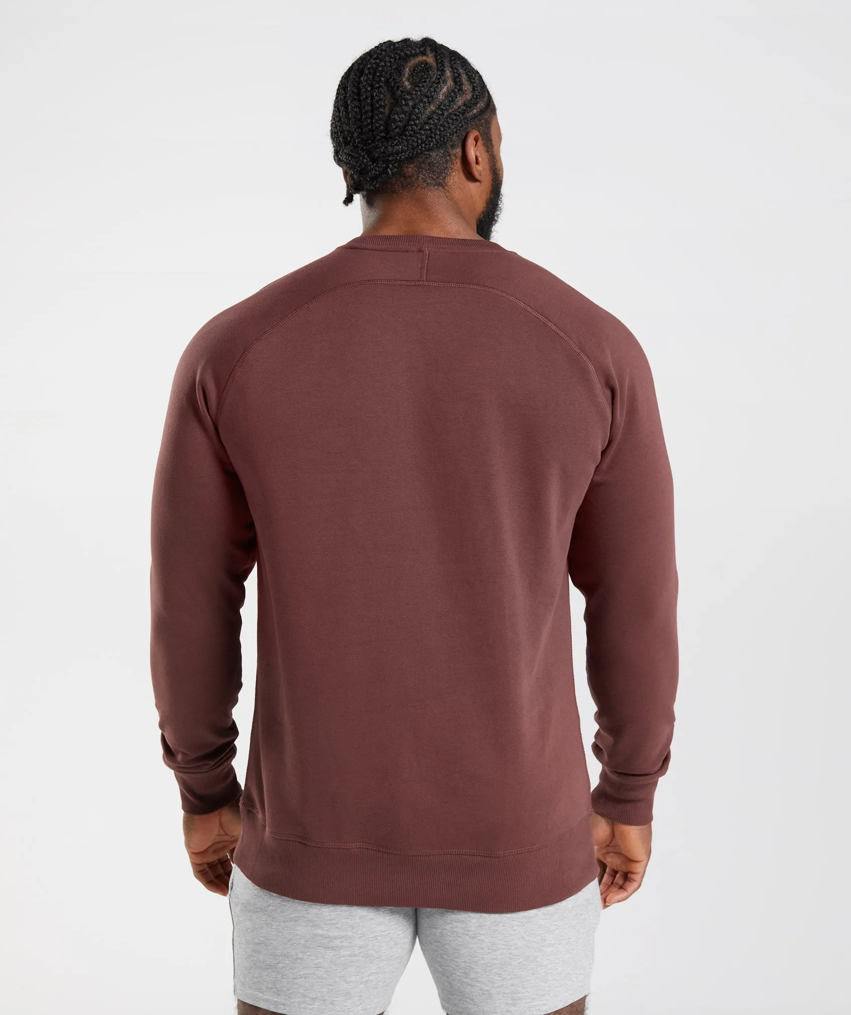 Gymshark Crest Sweatshirt - Cherry Brown