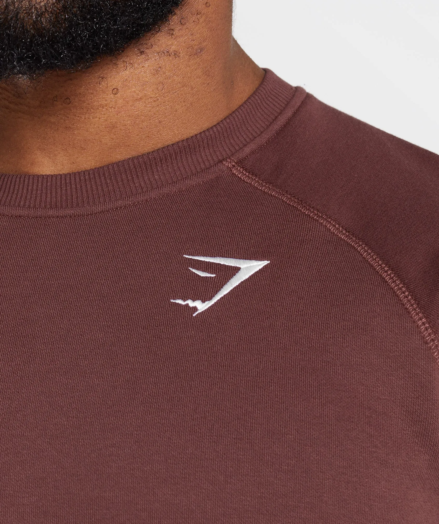 Gymshark Crest Sweatshirt - Cherry Brown