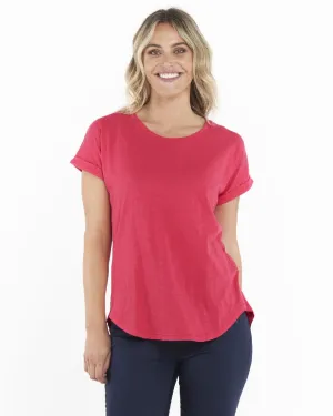 HAILEY SHORT SLEEVE TEE - RUBY