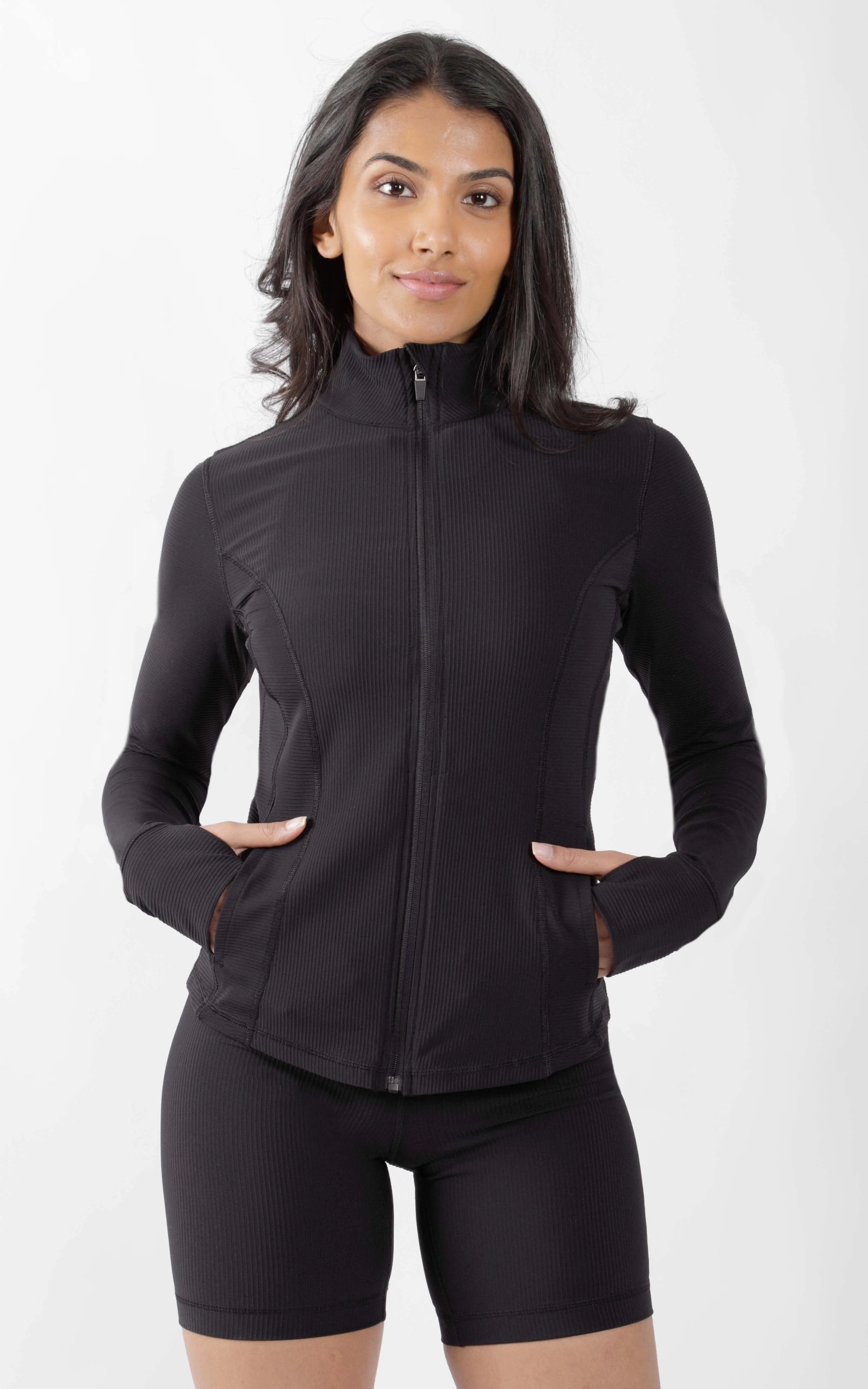 Interlink Ribbed Princess Seam Performance Jacket
