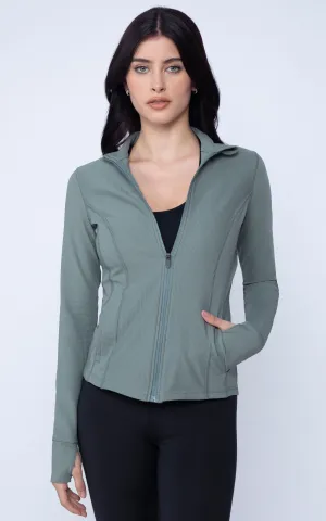 Interlink Ribbed Princess Seam Performance Jacket