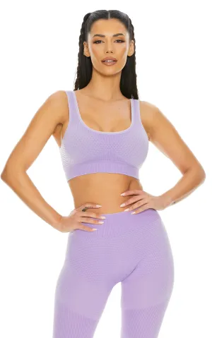 Lucky Girl Seamless Padded Sports Bra | Lilac