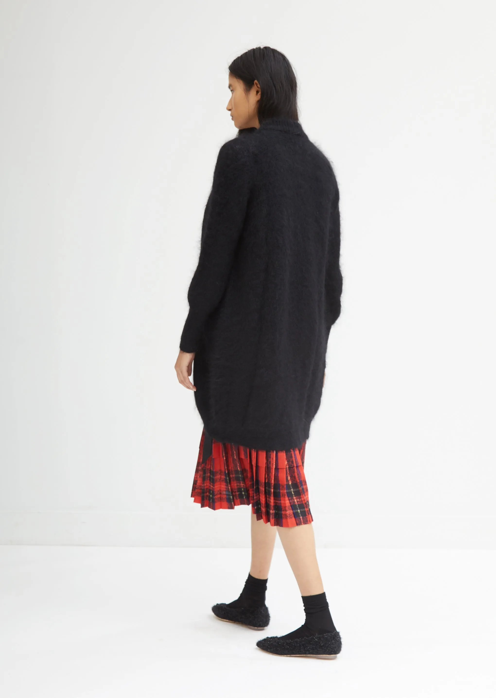 Mohair Silk Long Cardigan