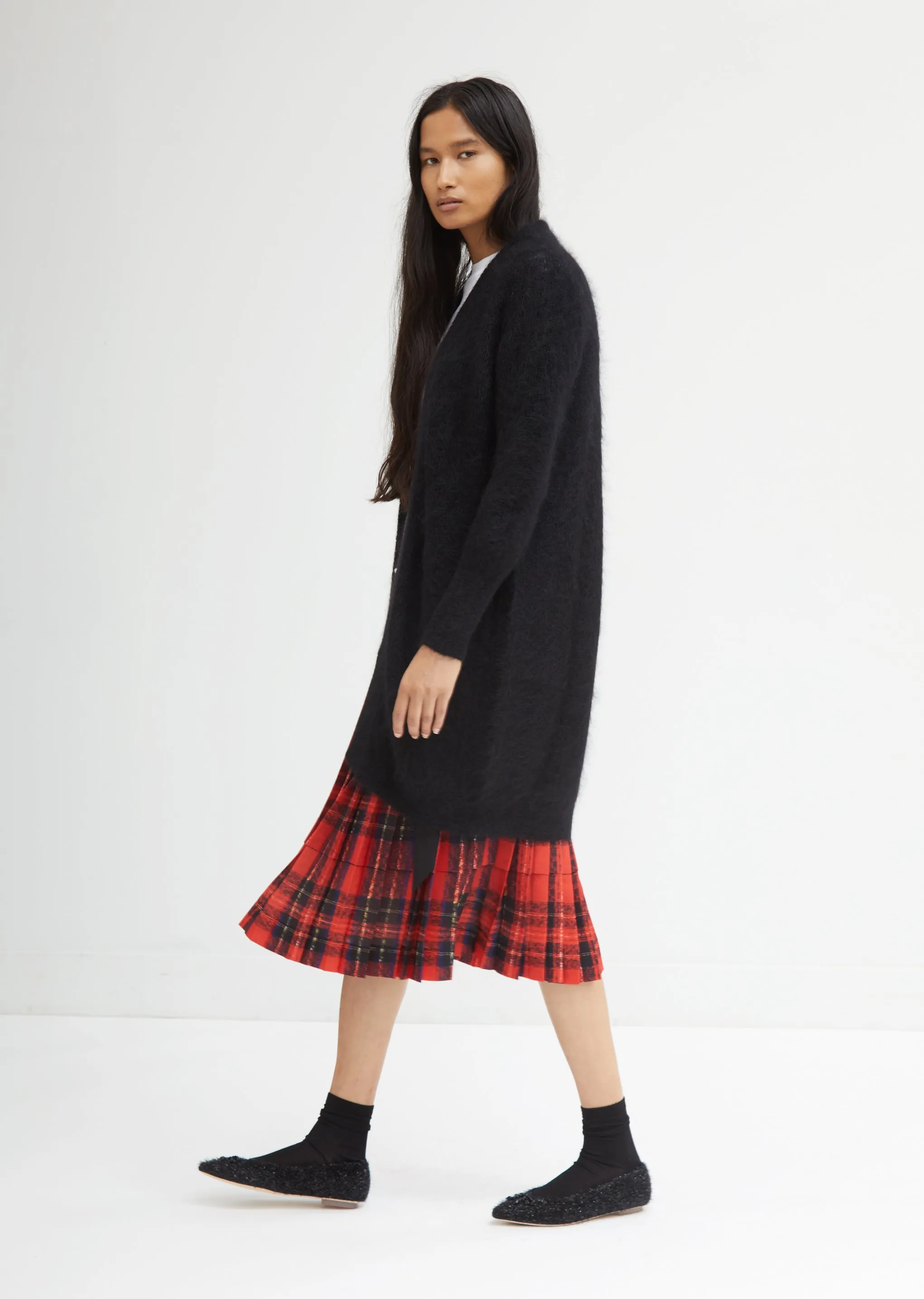 Mohair Silk Long Cardigan