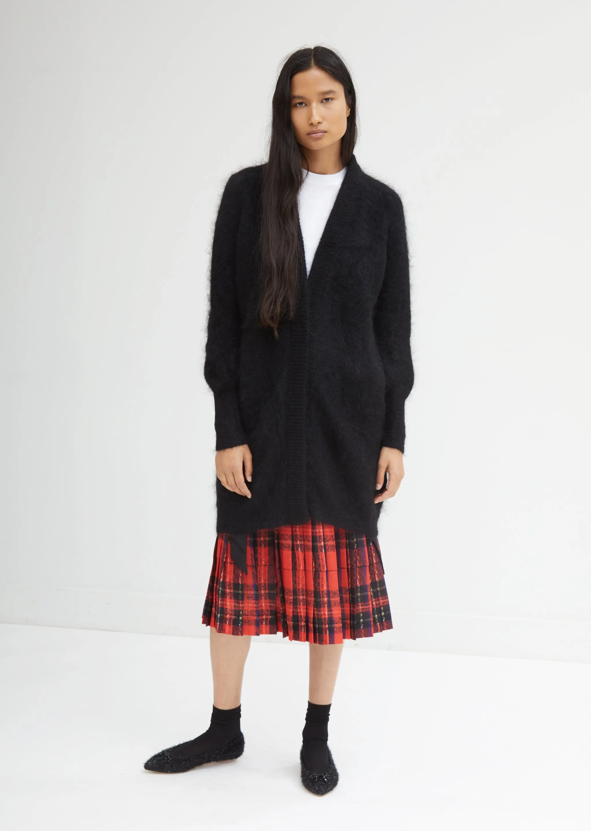 Mohair Silk Long Cardigan