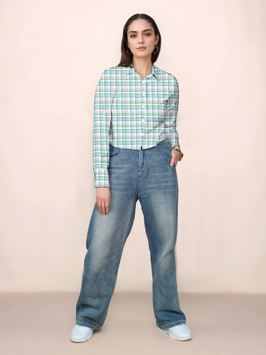 Multi-Colored Checks Relaxed Fit Full Sleeve Shirt