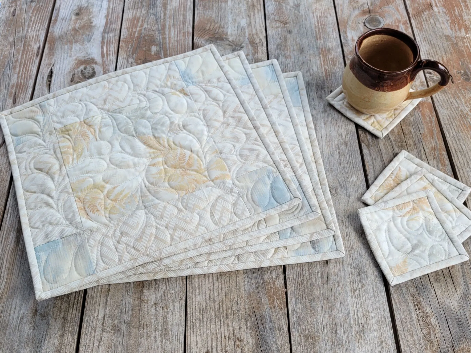 Neutral Placemat Dining Table Gift Set, Breakfast & Lunch Mats