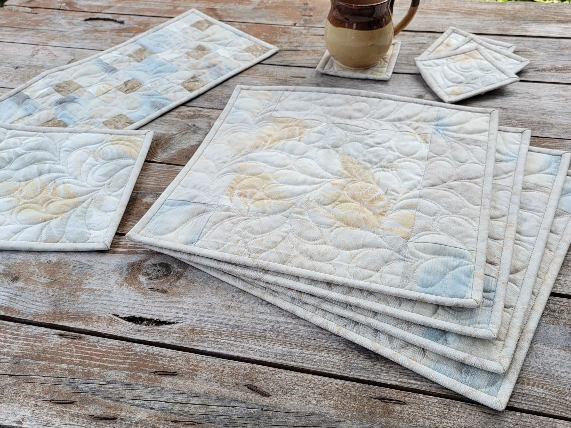 Neutral Placemat Dining Table Gift Set, Breakfast & Lunch Mats