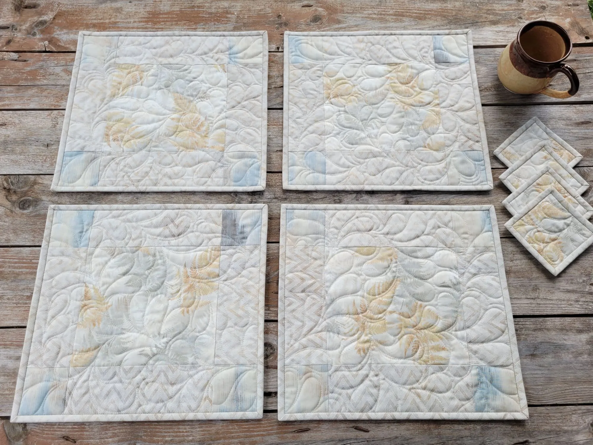 Neutral Placemat Dining Table Gift Set, Breakfast & Lunch Mats
