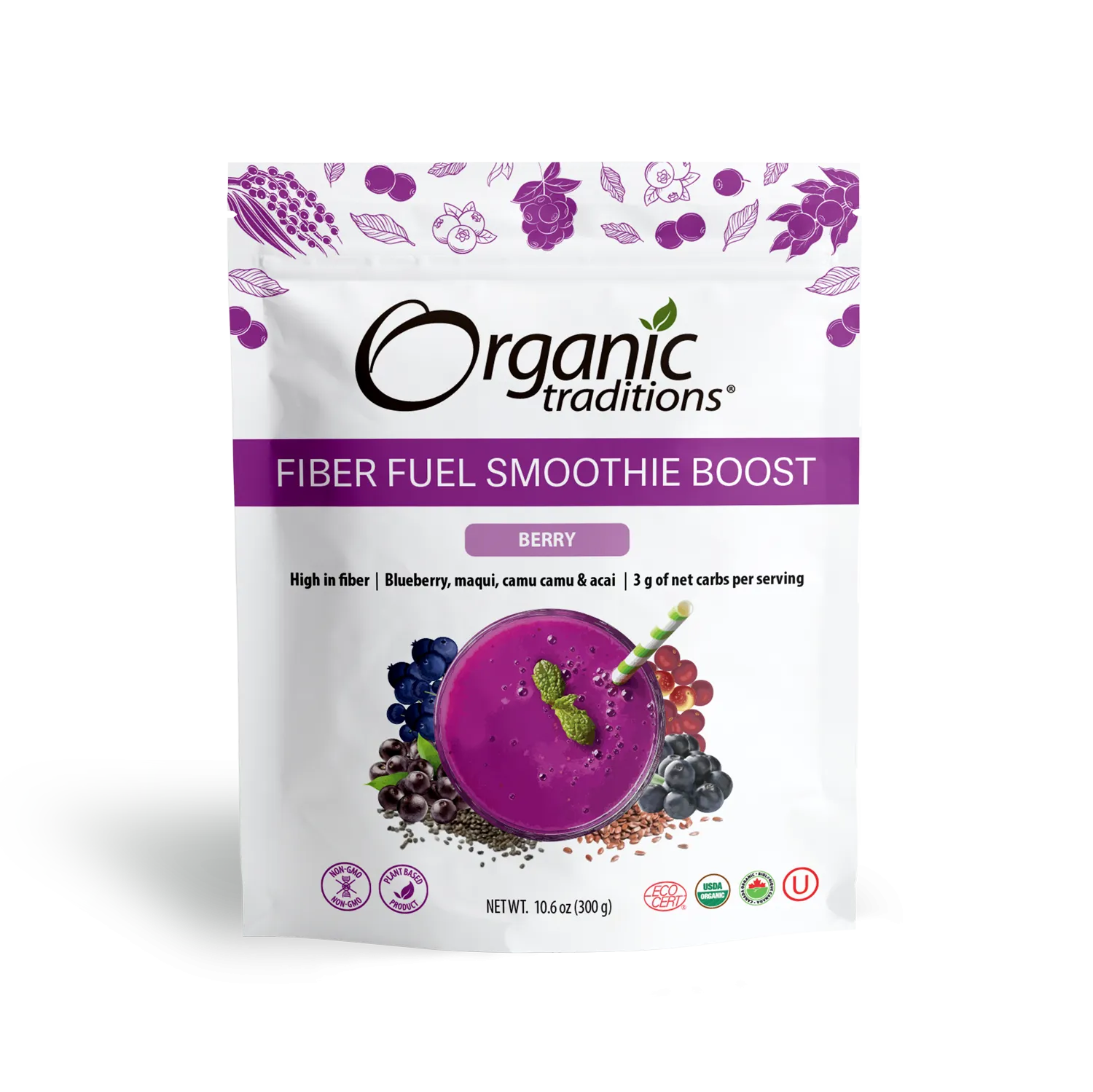 Organic Berry Fiber Fuel Smoothie Boost