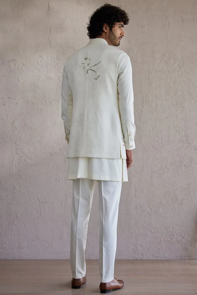 Positano Ivory Nehru Jacket (Heavy)