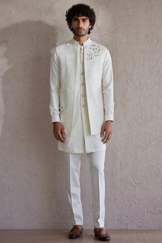 Positano Ivory Nehru Jacket (Heavy)