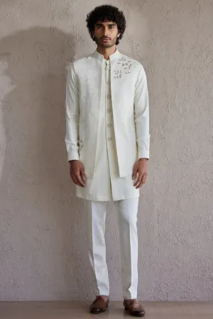 Positano Ivory Nehru Jacket (Heavy)