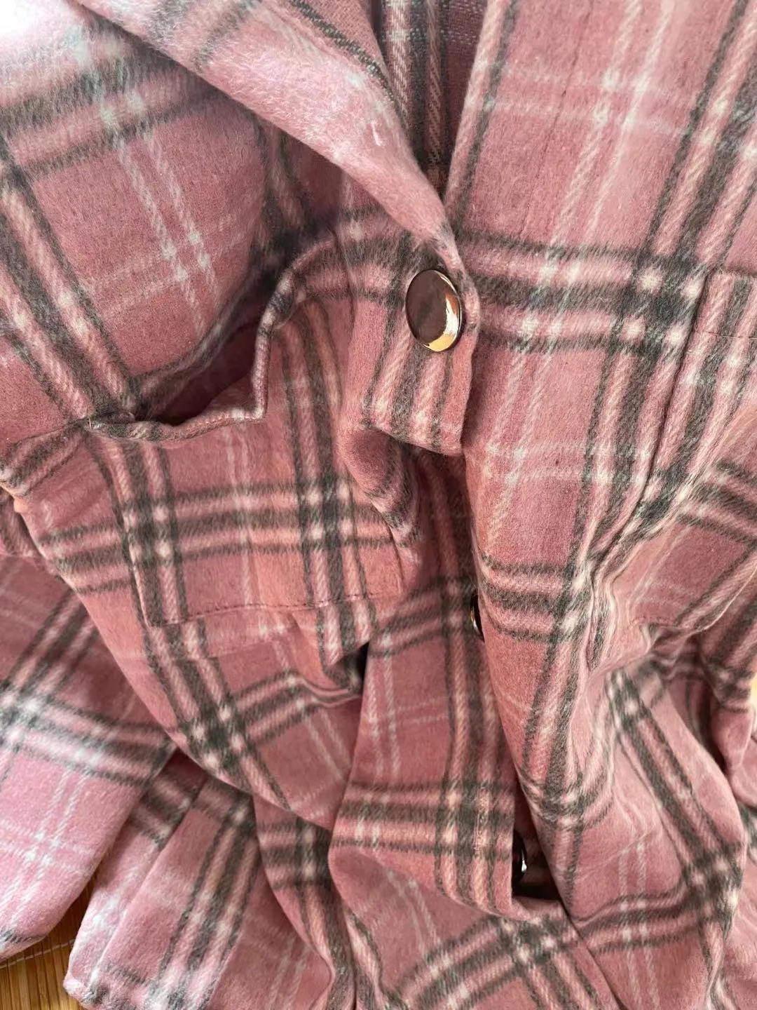 Purpdrank - Oversized Women's Plaid Shirt Jackets Plush Long Sleeve Ladies Tops Outwear Autumn Winter Loose Women Coats Dropshipping