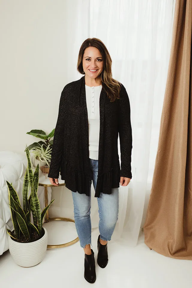 Ruffled Peplum Cardi