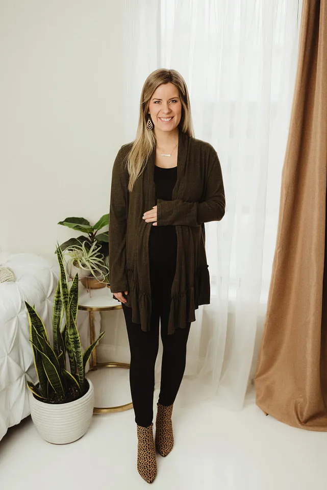 Ruffled Peplum Cardi