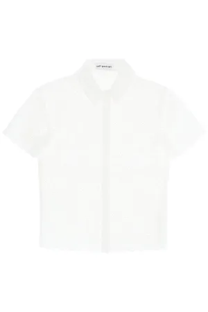 Self Portrait Short-Sleeved Sangallo Lace Shirt