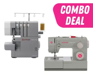 Singer Heavy Duty Combo - 4452 Sewing Machine & HD0405S Overlocker