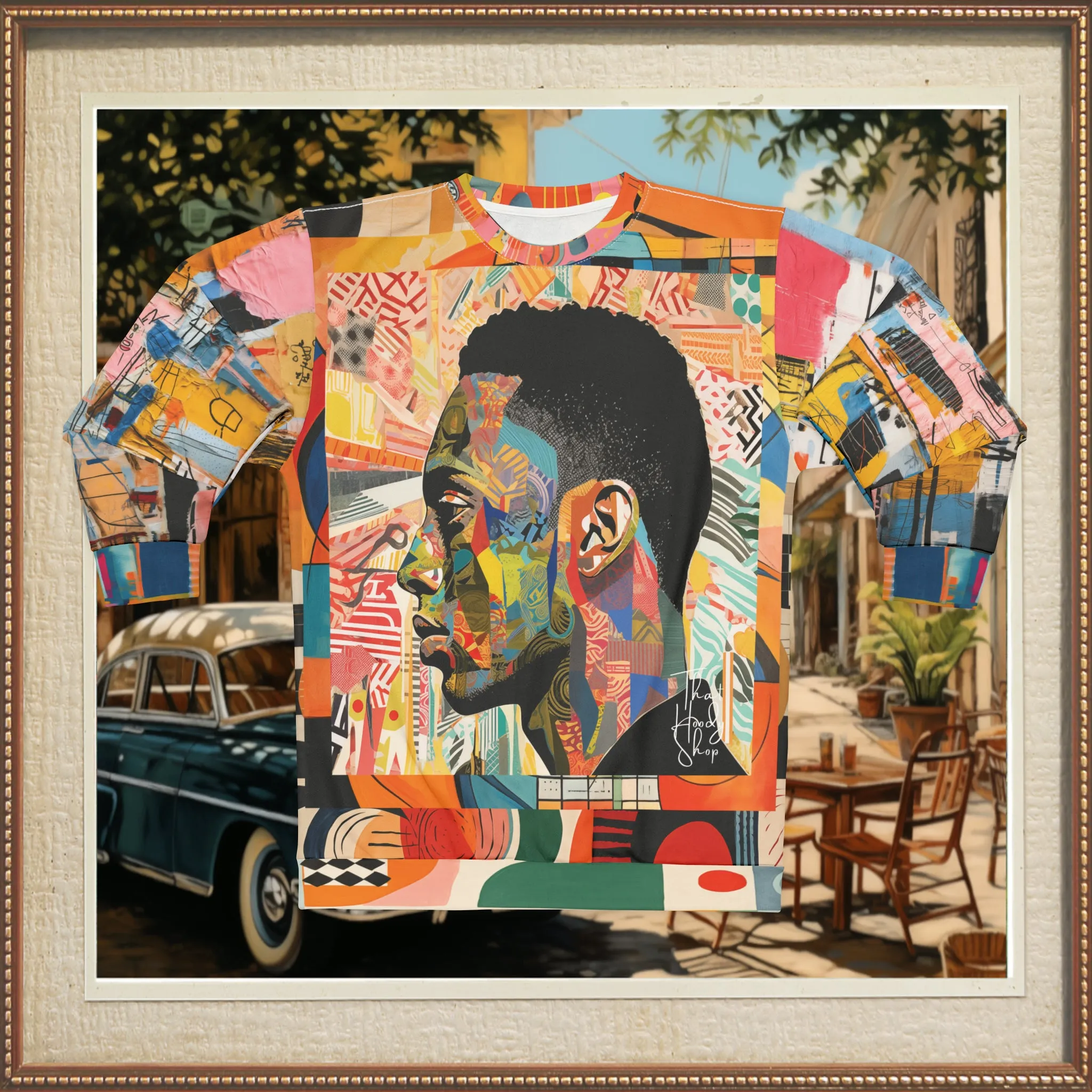 The Struggle is Real Graffiti Art Mid-Weight Polyester Unisex Sweatshirt (Gold Label)