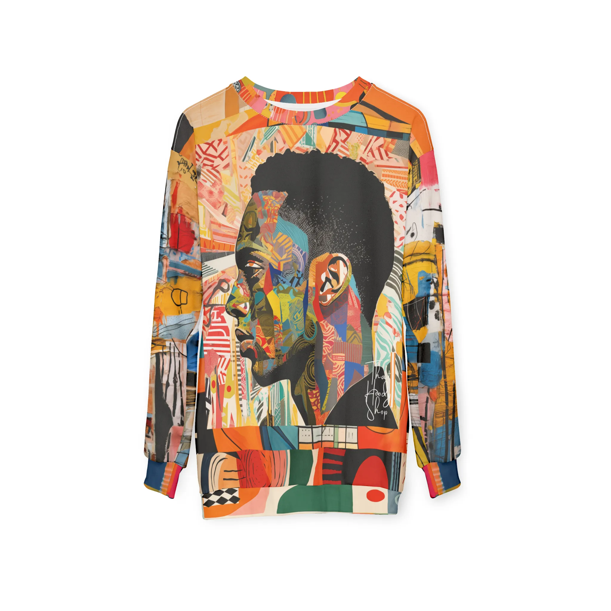 The Struggle is Real Graffiti Art Mid-Weight Polyester Unisex Sweatshirt (Gold Label)