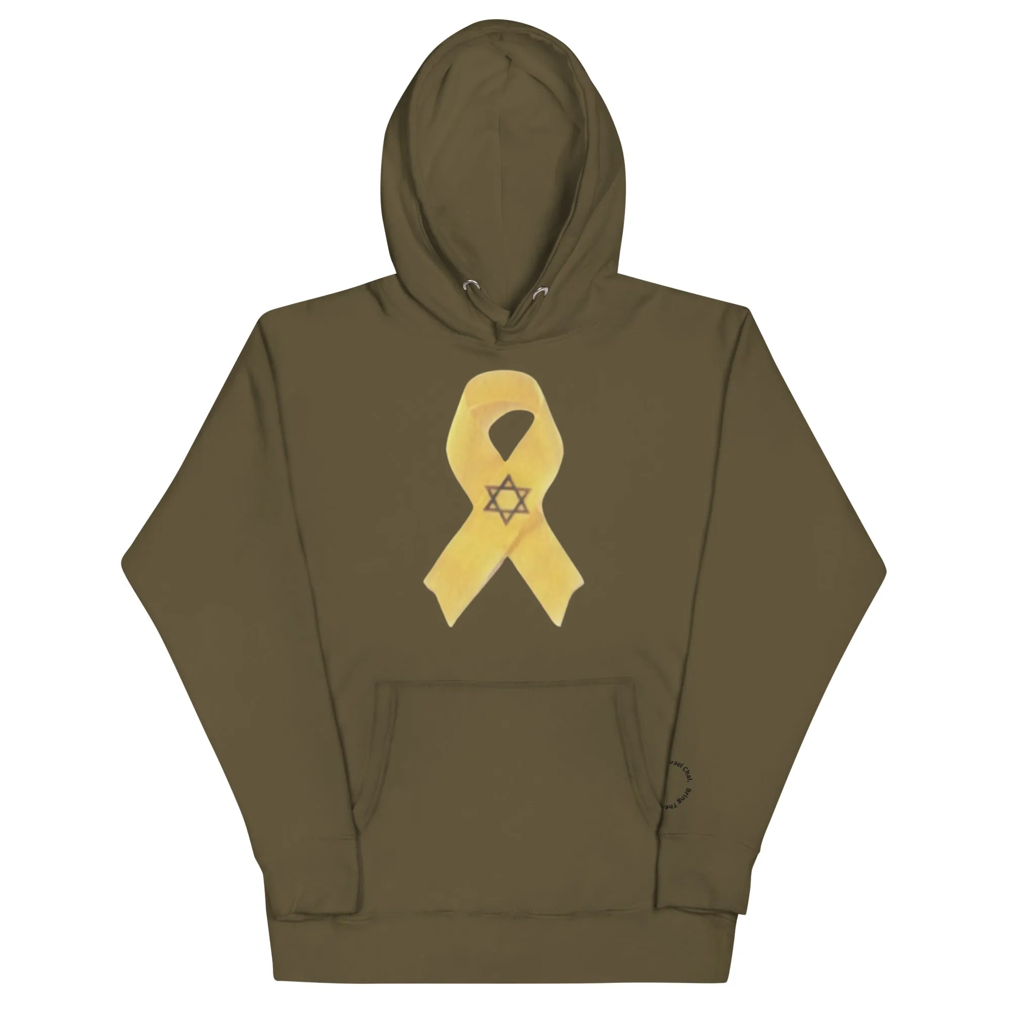 Unisex Hoodie -- Bring Them Home Now Yellow Awareness Ribbon