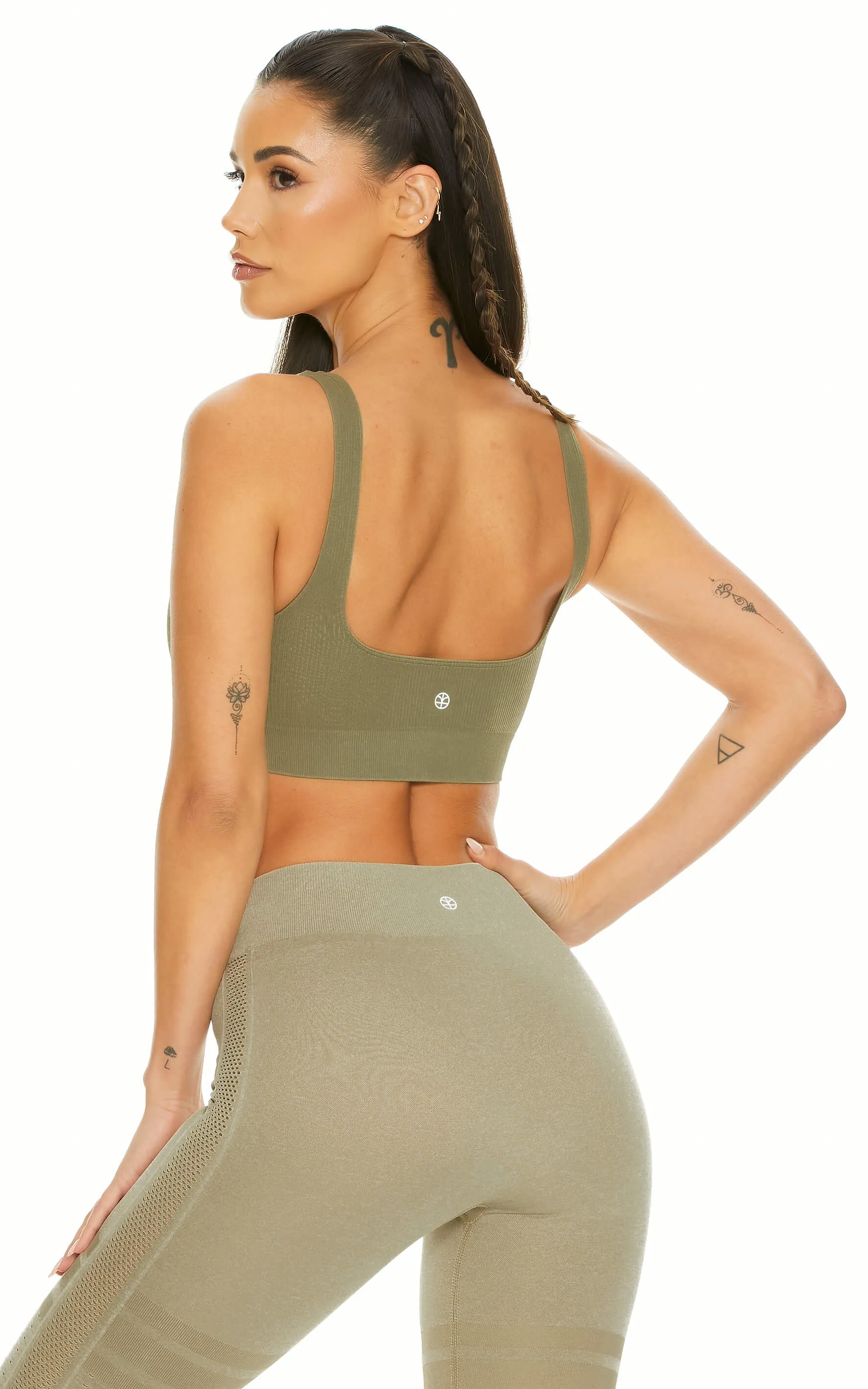 Uplifting Seamless Square Neck Sports Bra | Granite