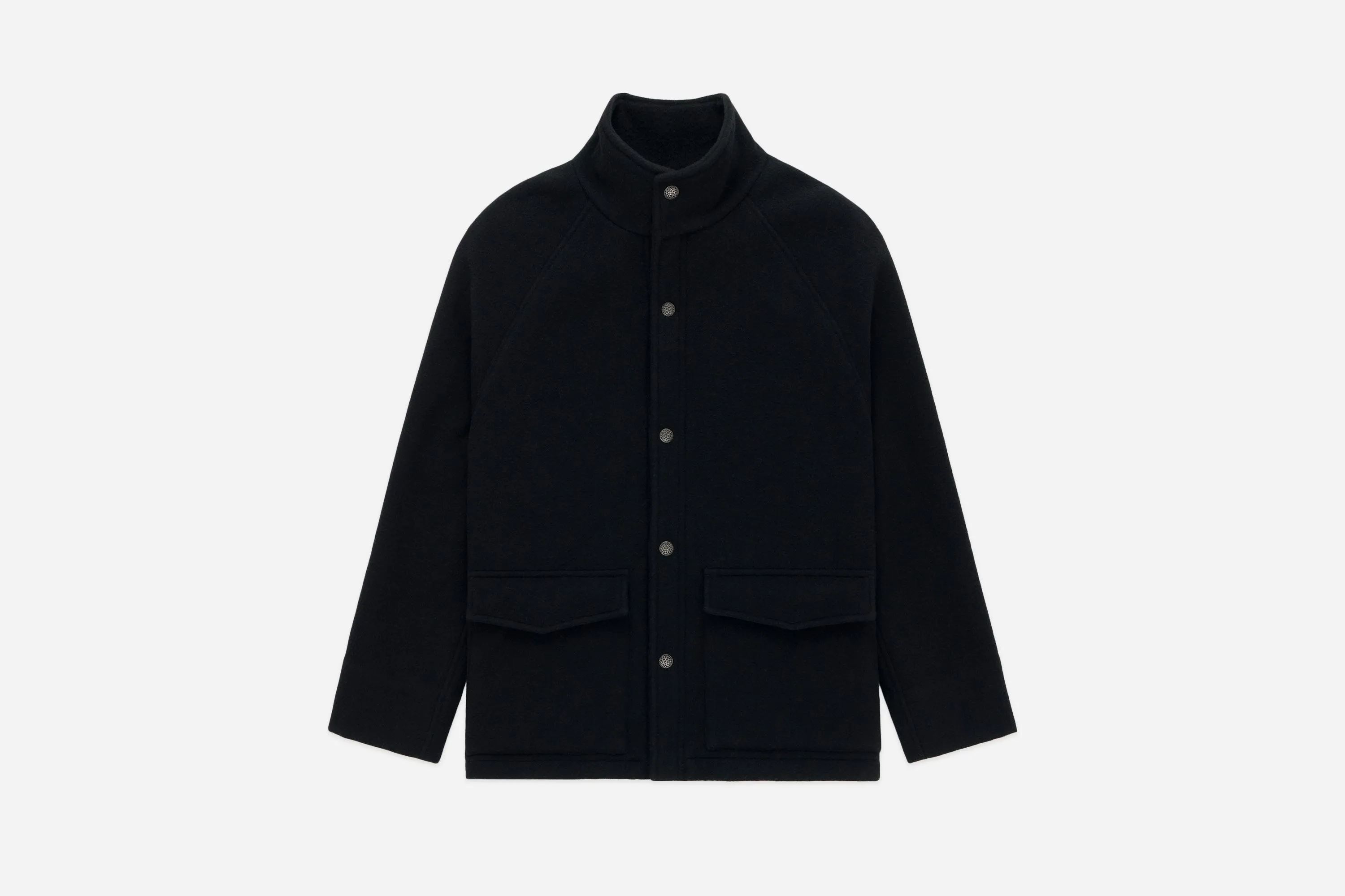 Welding Jacket ~ Black Melton Wool
