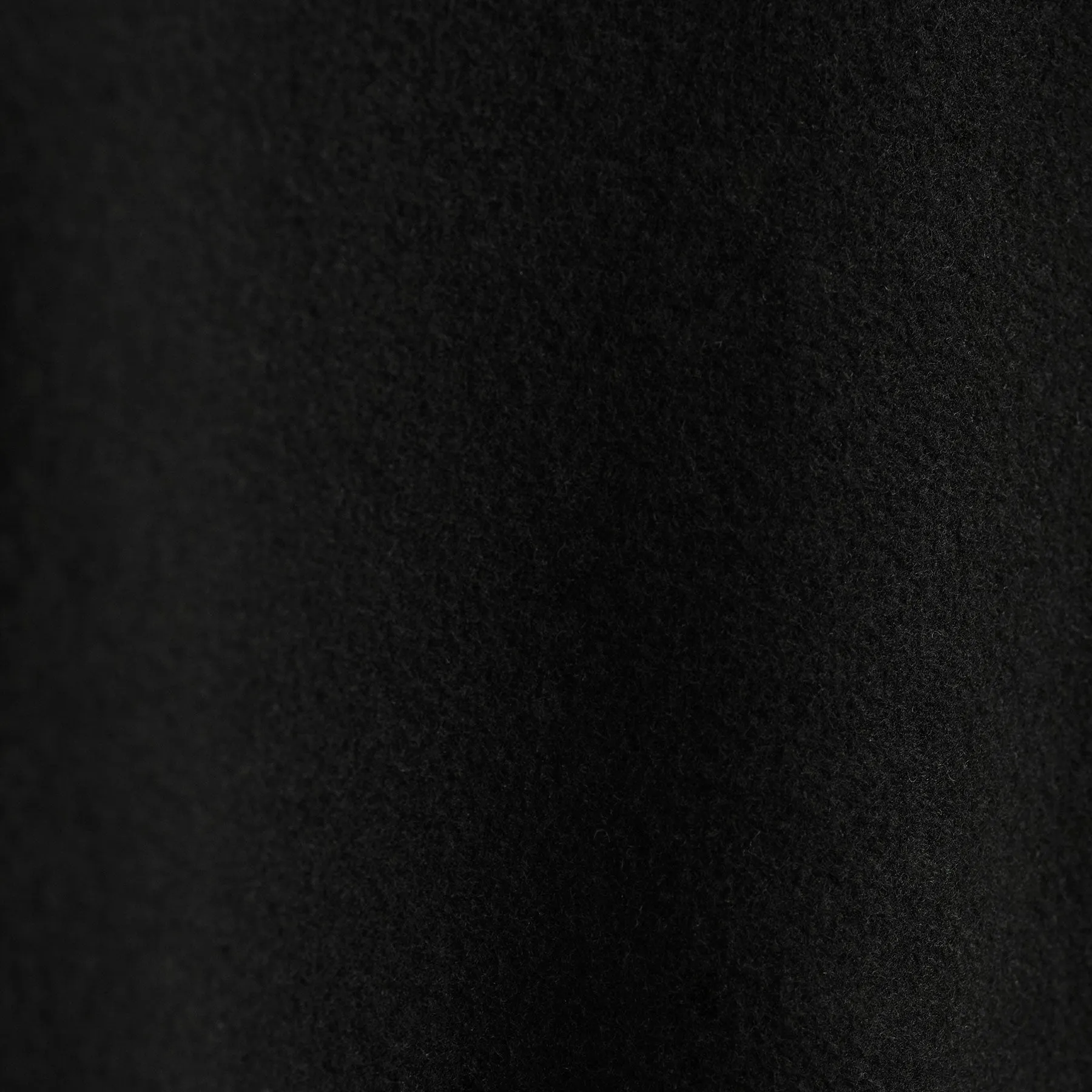 Wool Jersey Zip Front Funnel Neck - Black/Black