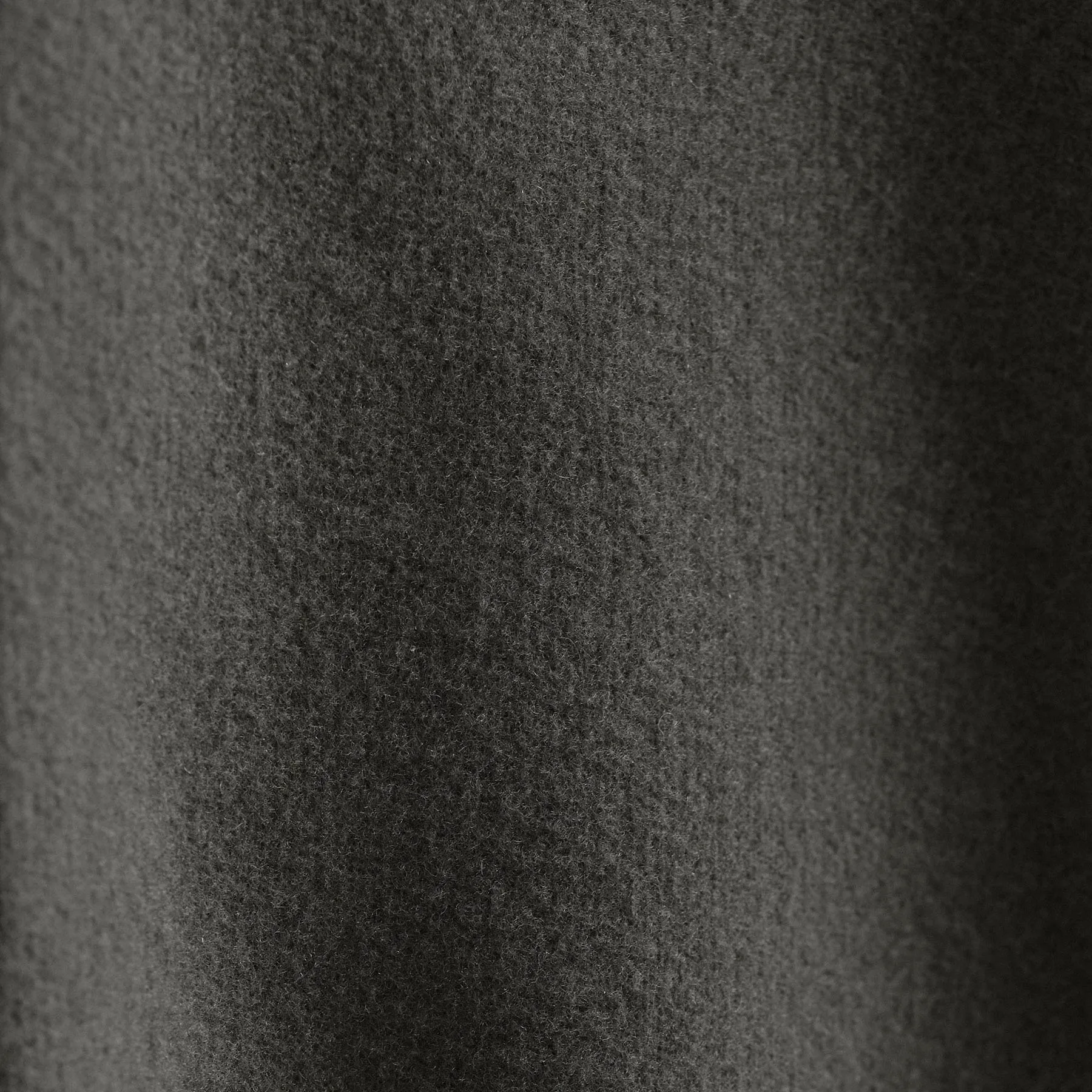 Wool Jersey Zip Front Funnel Neck - Mid Grey/Black