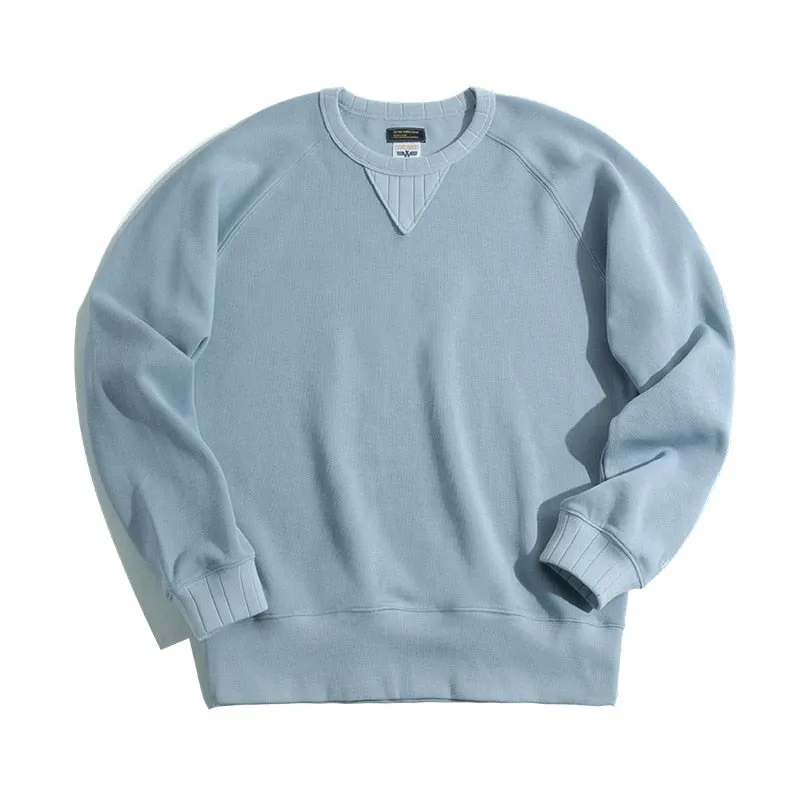 xiangtuibao Vintage Men's Hoodies Sweatshirt Oversize Male Loose Cotton Solid Thicken Warm Sweatshirts Casual Knitting Hoodied Clothes