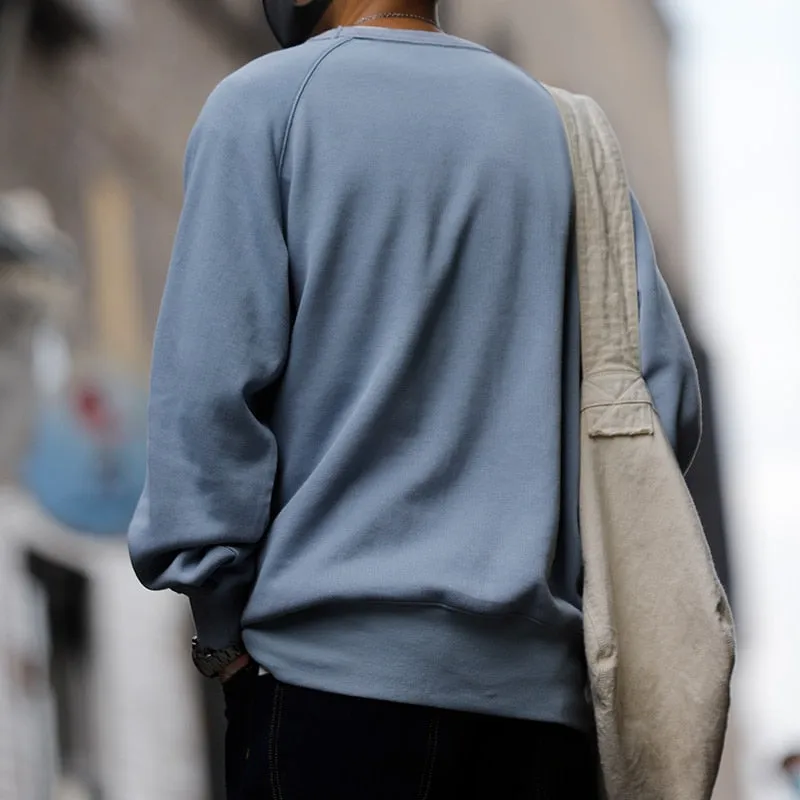 xiangtuibao Vintage Men's Hoodies Sweatshirt Oversize Male Loose Cotton Solid Thicken Warm Sweatshirts Casual Knitting Hoodied Clothes